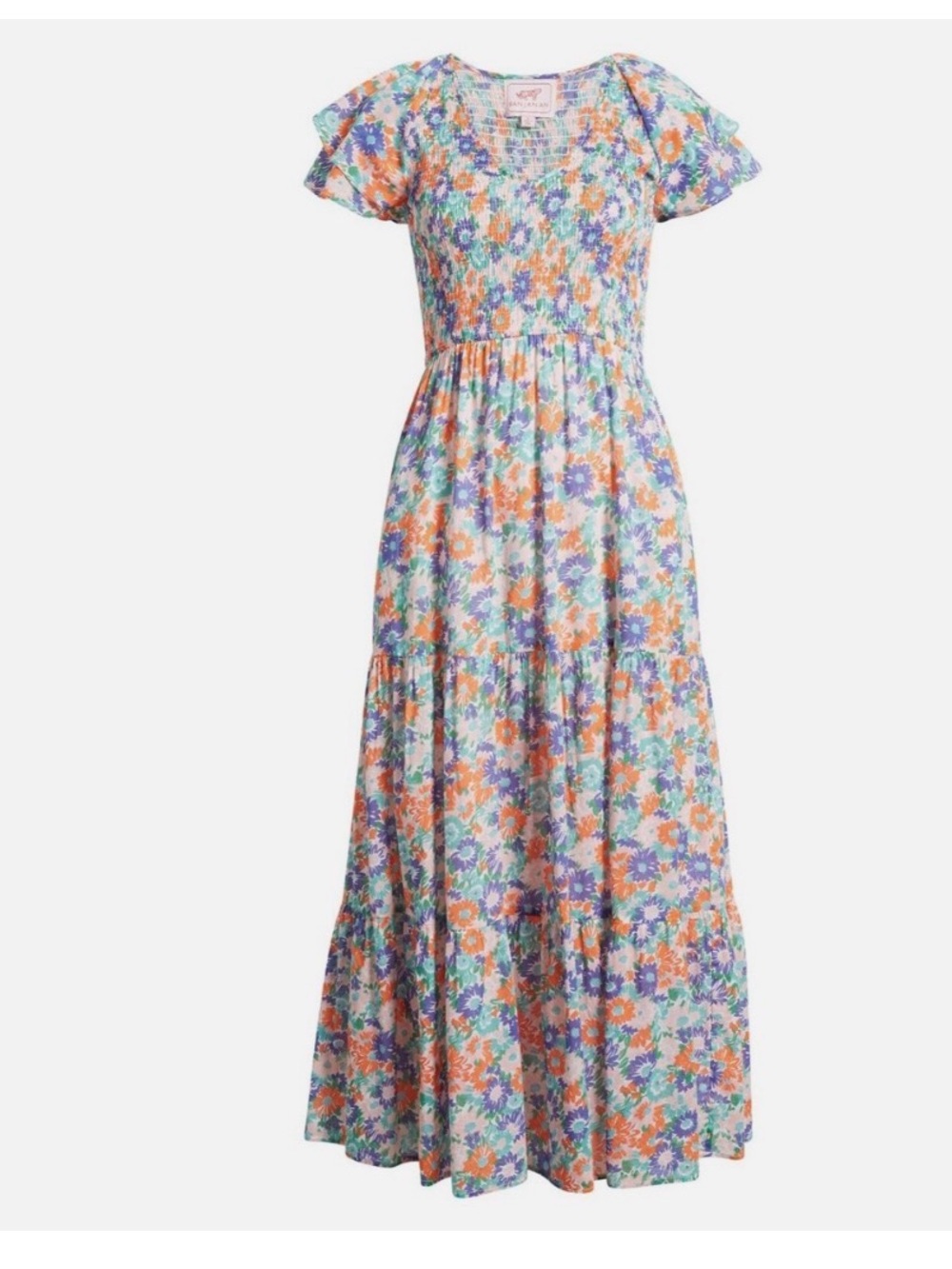 Banjanan Ira Floral Tiered Maxi Dress Size XS